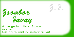 zsombor havay business card